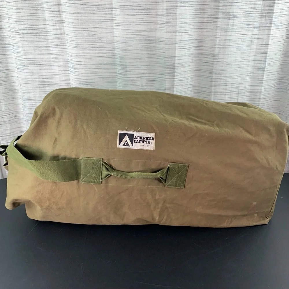 American Camper Olive Green Duffle Bag.